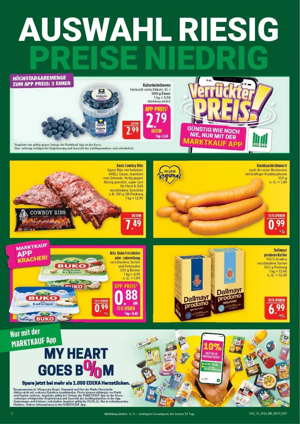 Marktkauf Prospekt Nord ab 27.07.2026 Angebote Blättern 2 marktkrauf hof prospekt juli 27 august 1 2