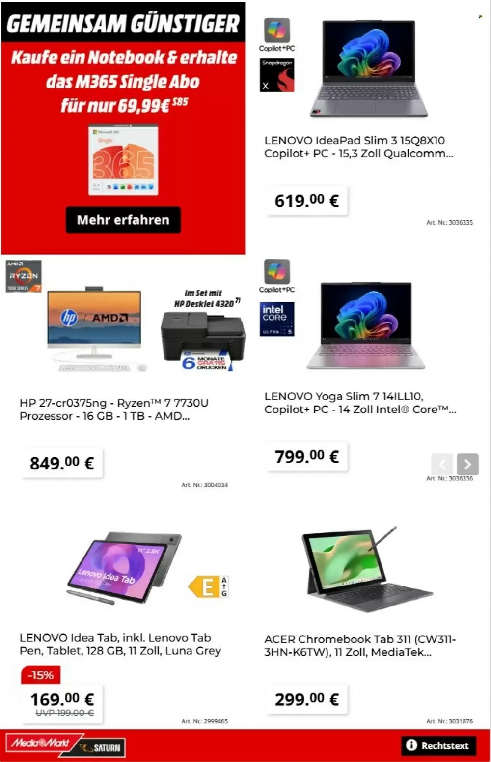 MediaMarkt Prospekt ab 22.07.2026 Angebote Blättern 2 media markt prospekt kw 30 31 2