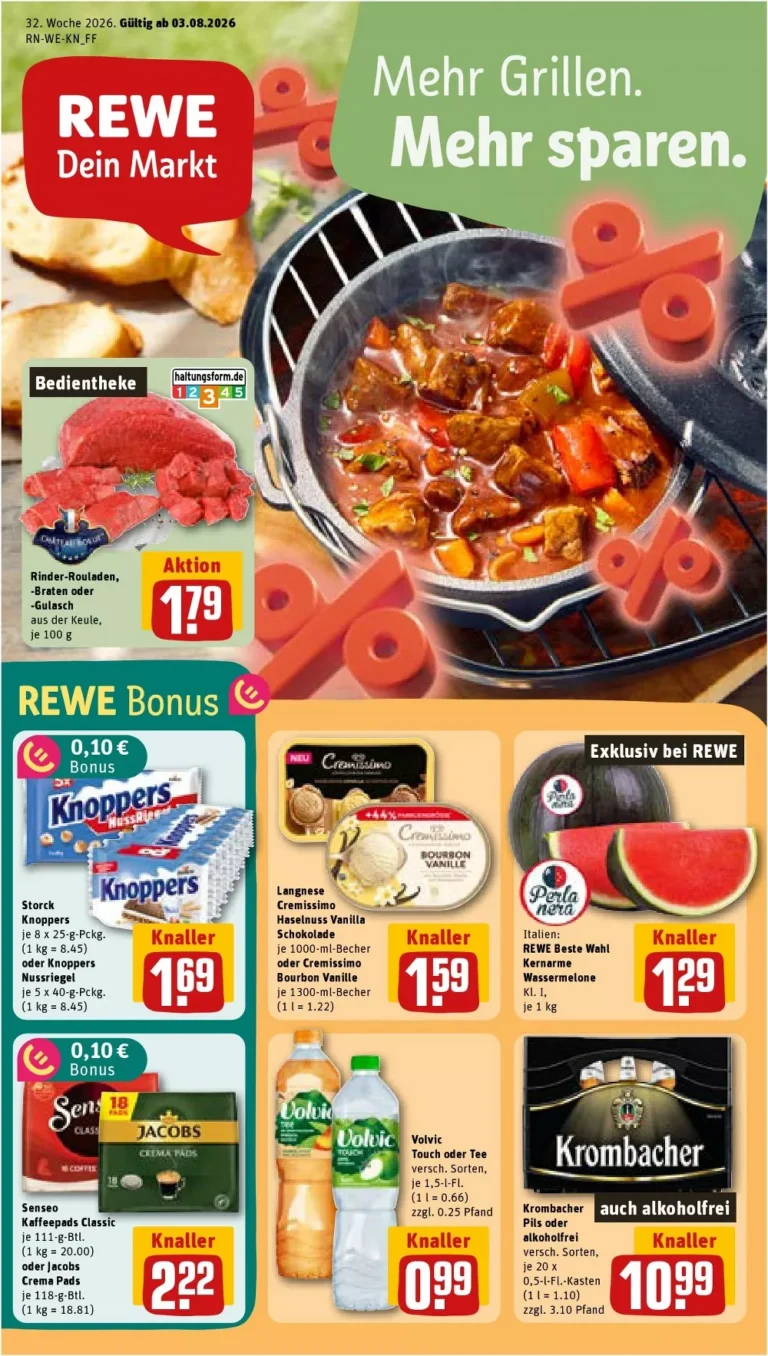 Prospekterst 8 rewe prospekt kw-32