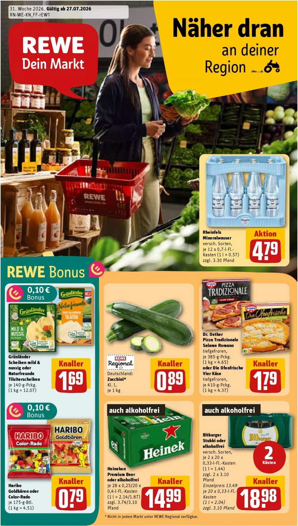Rewe Prospekt ab 27.07.2026 Angebote Blättern 1 rewe prospekt kw-31, rewe prospekt nächste woche
