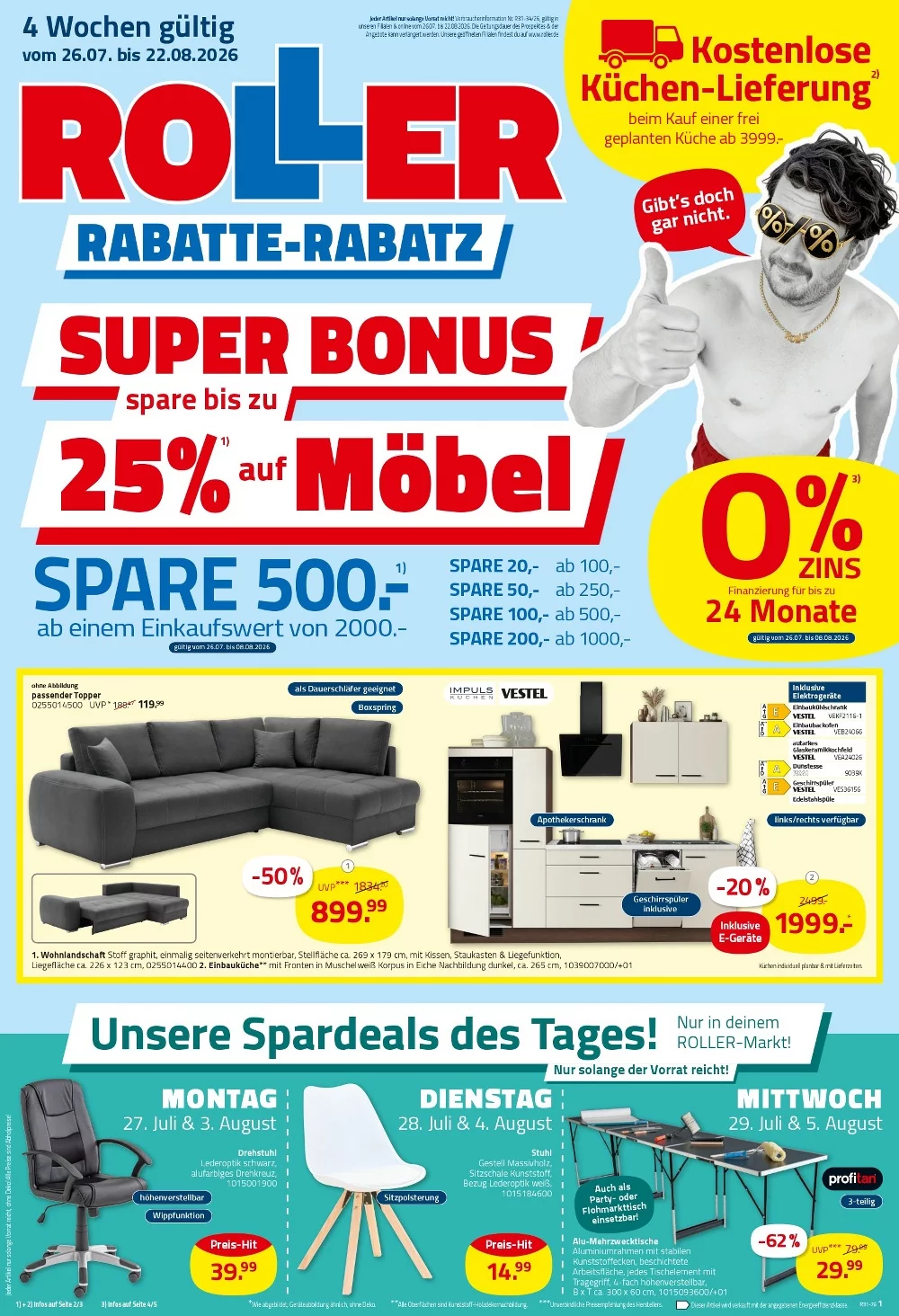 Roller Prospekt ab 27.07.2026 Angebote Blättern 1 roller prospekt kw-31-34