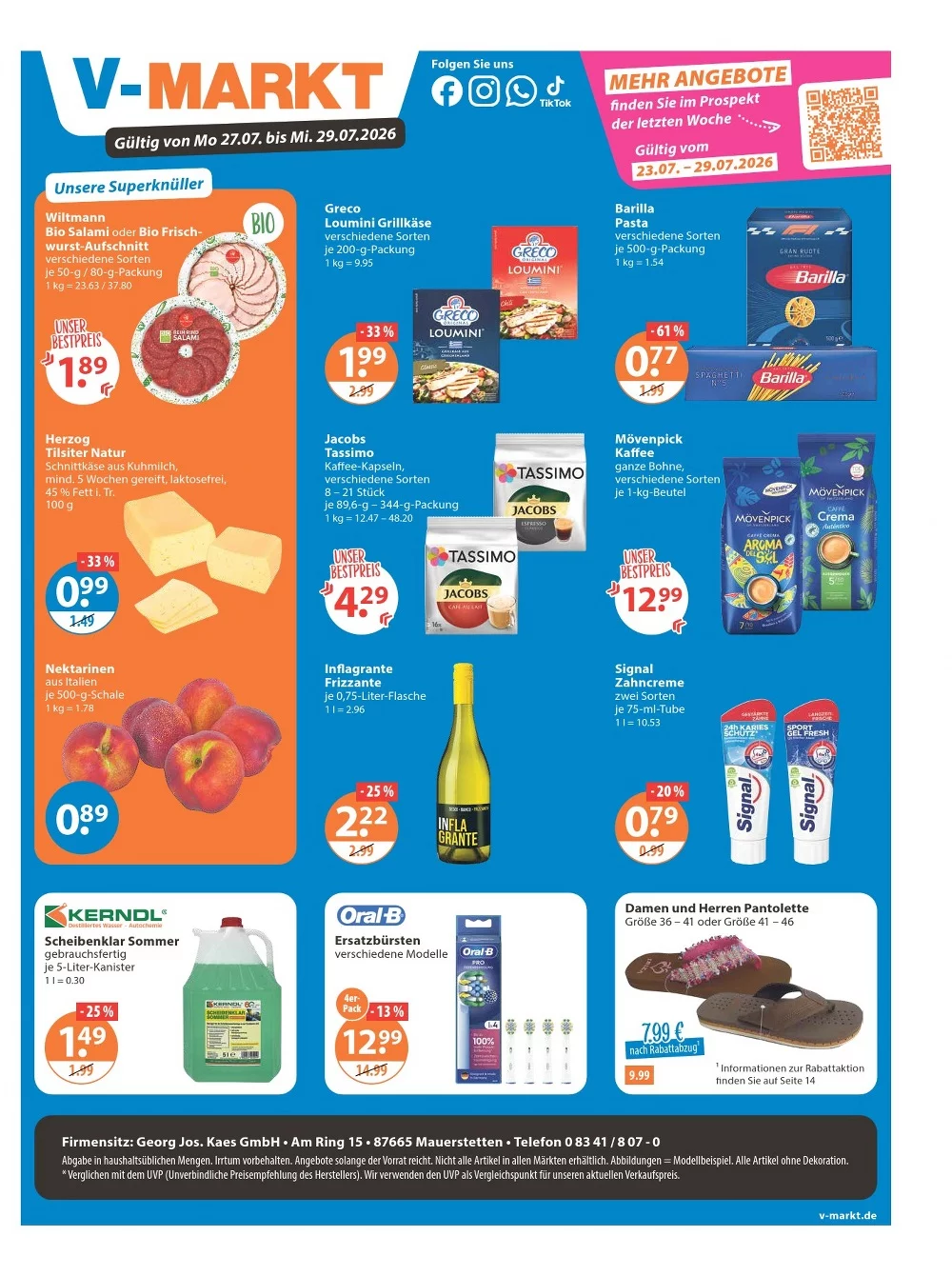 V-Markt Prospekt ab 06.08.2026 Angebote Blättern 19 v markt prospekt juli 23 29 19