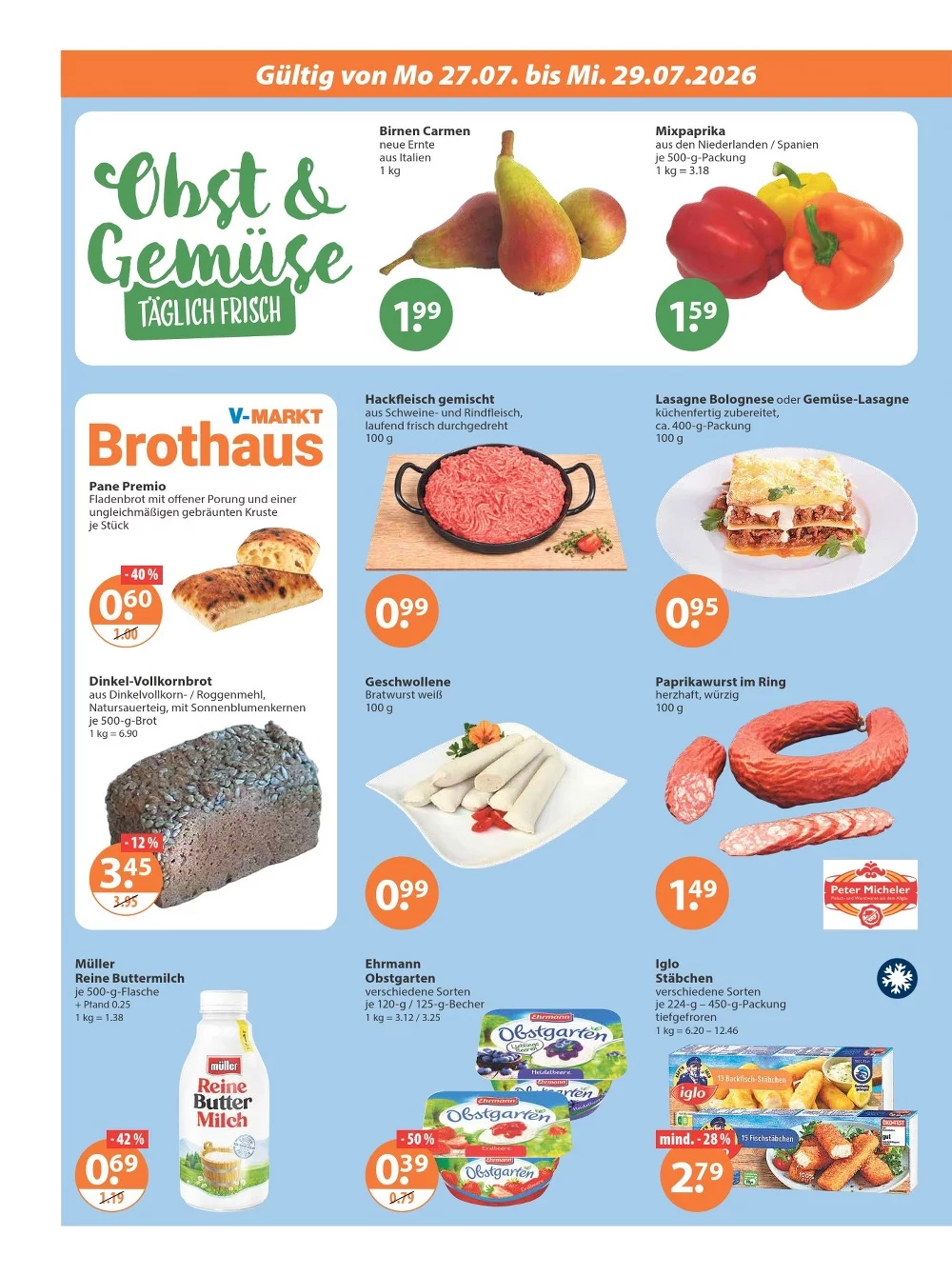 V-Markt Prospekt ab 06.08.2026 Angebote Blättern 20 v markt prospekt juli 23 29 20