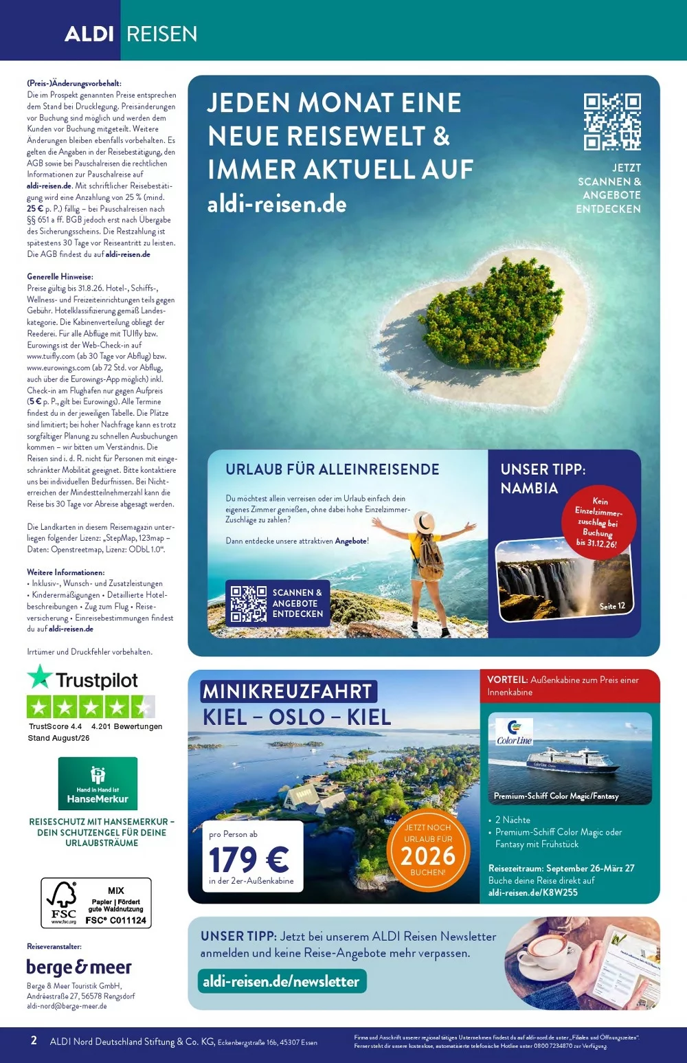 Aldi Nord Reisen Prospekt September 2026 2 Aldi nord reisen september 2