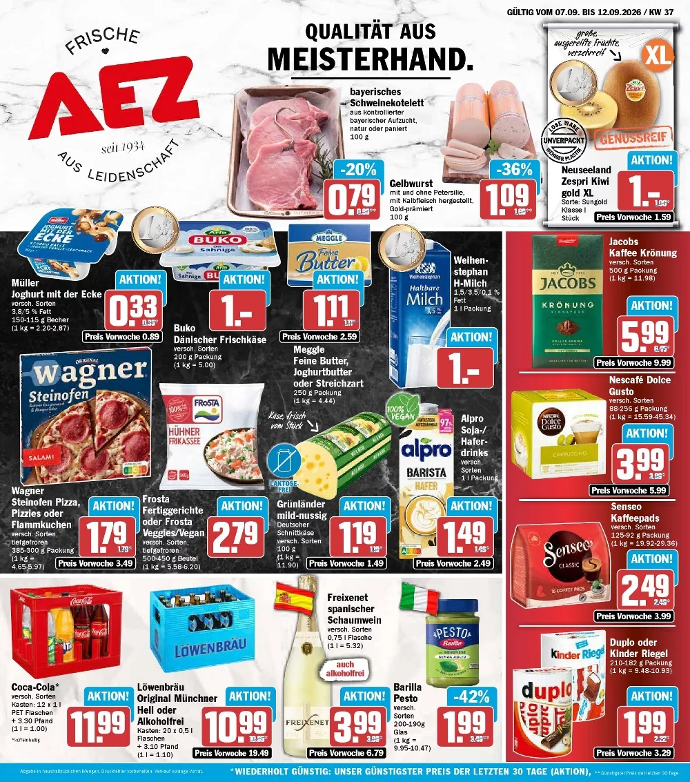 AEZ Prospekt ab 21.09.2026 Angebote Blättern 1 aez prospekt kw-37