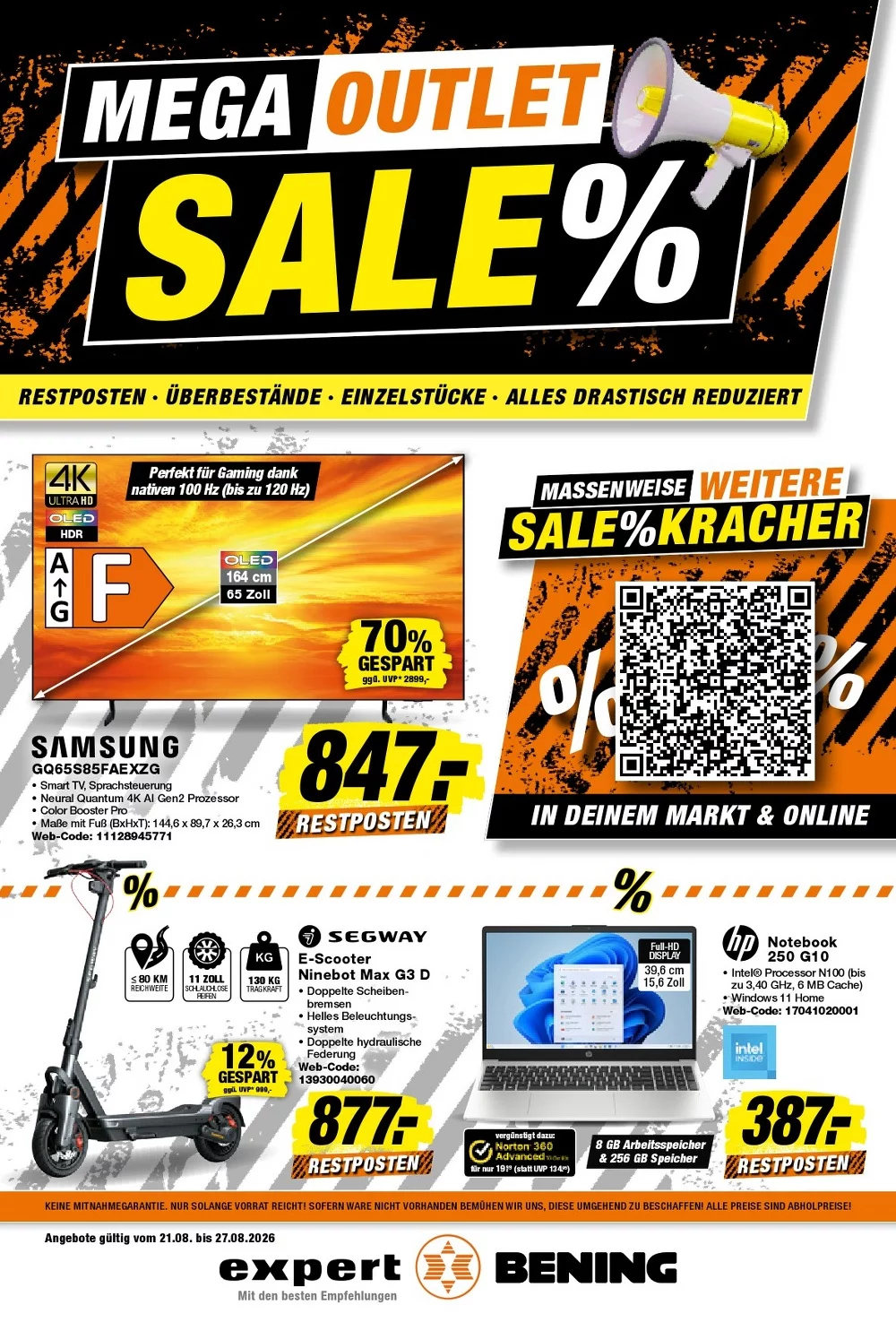 Expert Bening Prospekt ab 21.08.2026 Angebote Blättern 1 bening prospekt kw-35