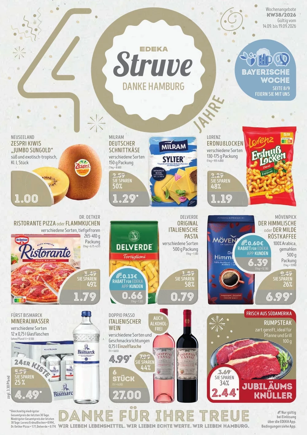 Edeka Struve Prospekt ab 14.09.2026 Angebote Blättern 1 edeka struve prospekt kw-38