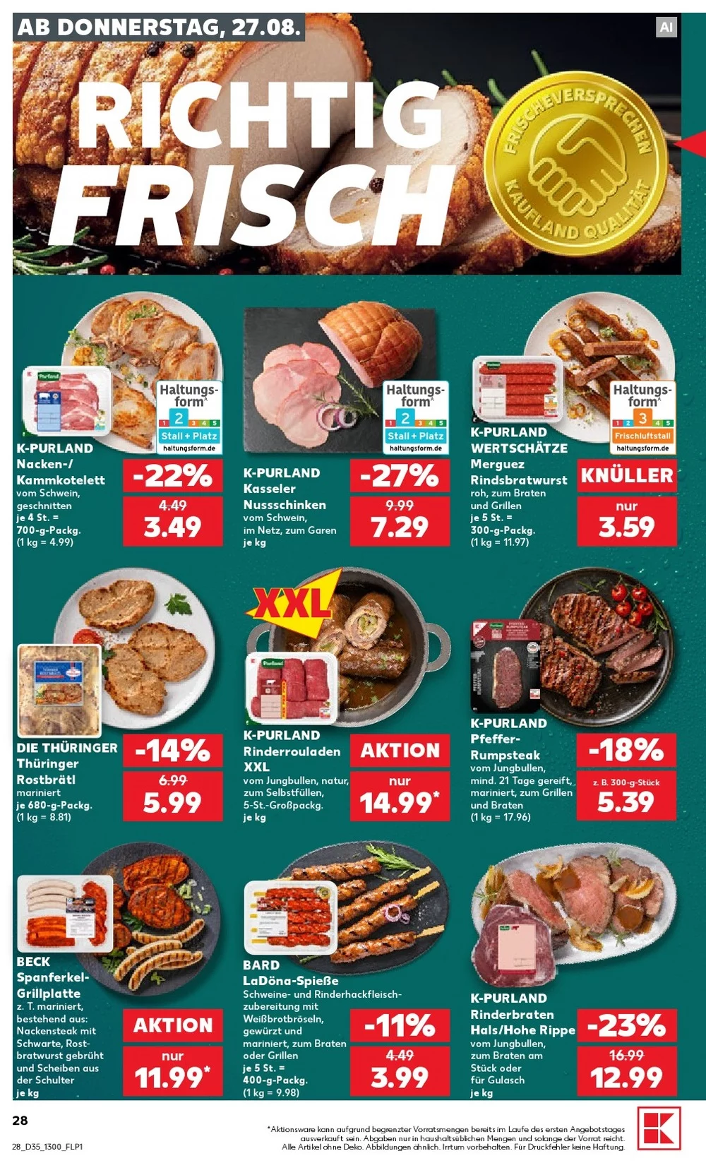 kaufland prospekt august 27 september 2 28
