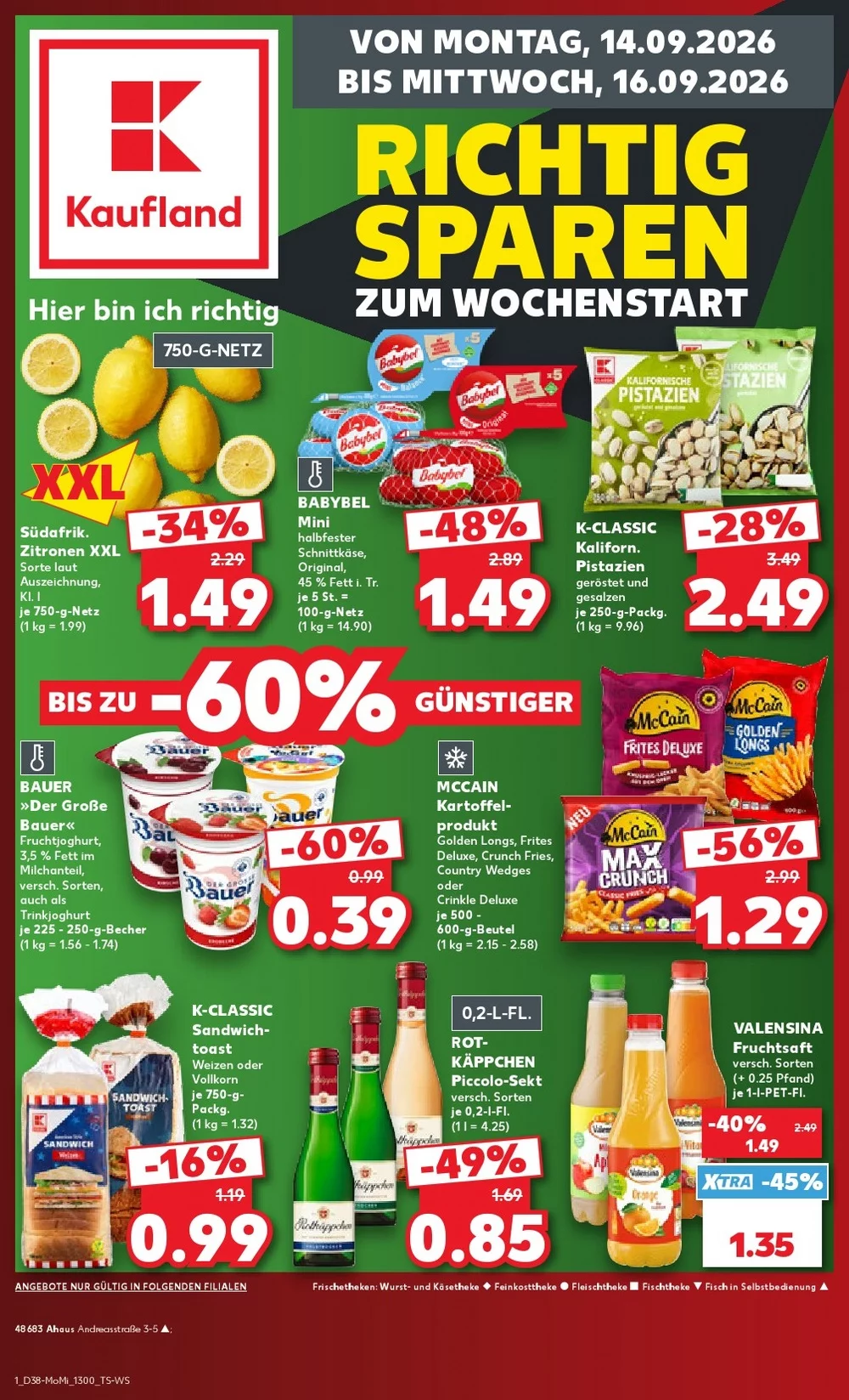 Kaufland Prospekt Wochenstart ab 14.09.2026 Angebote Blättern 1 kaufland prospekt kw-38