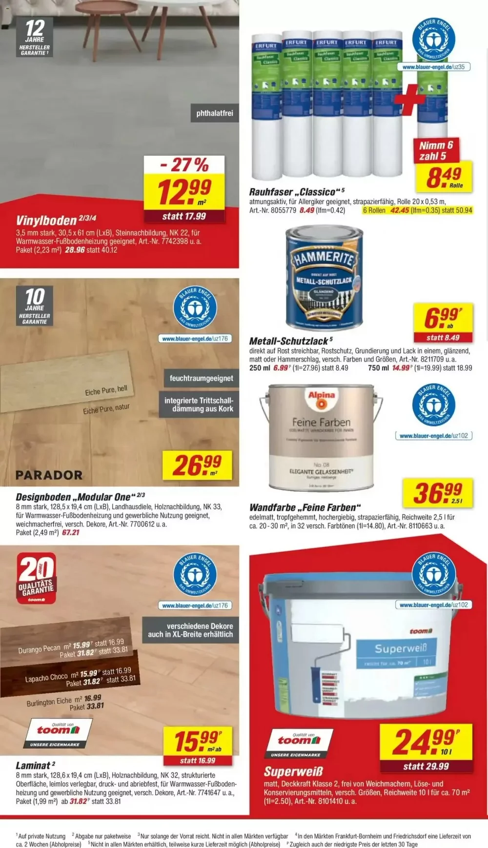 toom baumarkt prospekt august 22 28 17