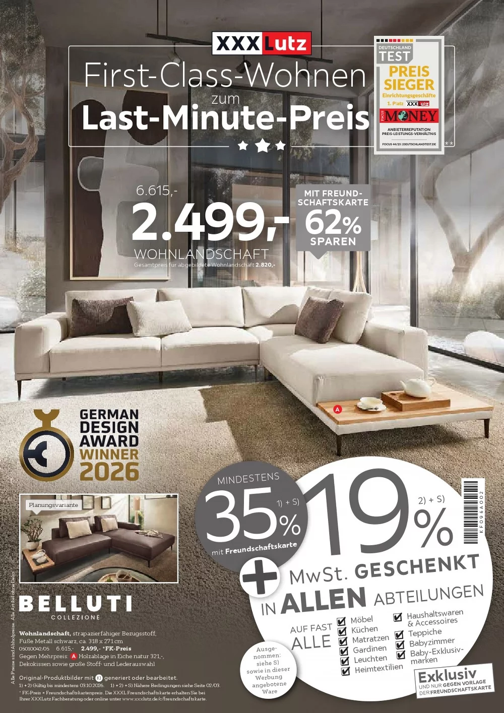 XXXLutz Prospekt ab 02.11.2026 Angebote Blättern 1 xxxlutz prospekt kw-39