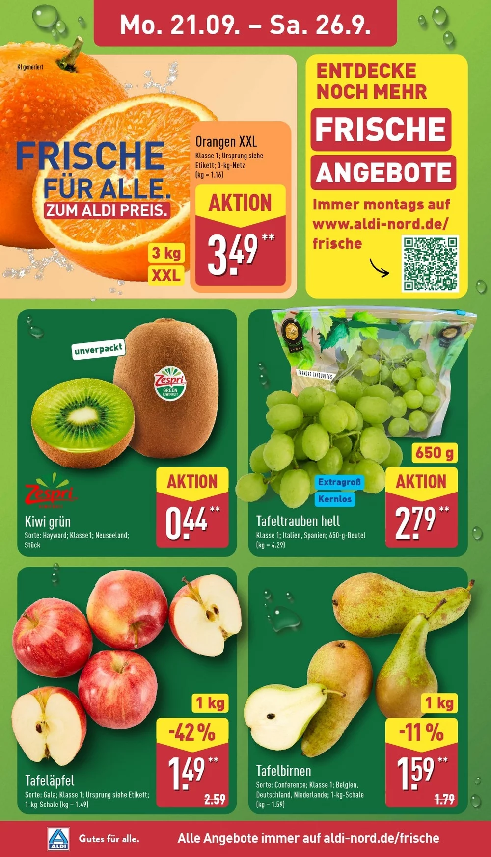 Aldi Nord Prospekt ab 21.09.2026 nächste Woche blättern 2 aldi nord prospekt september 21 26 2