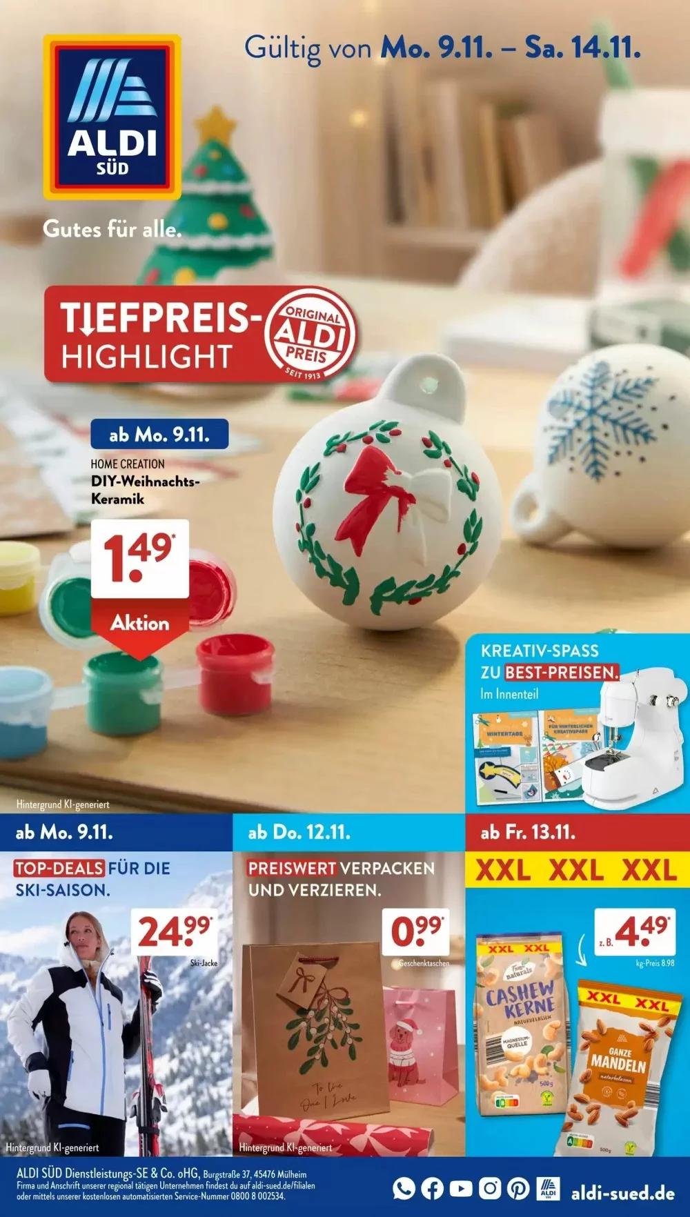 Aldi Süd Prospekt ab 09.11.2026 Angebote Blättern 1 aldi süd prospekt kw-46