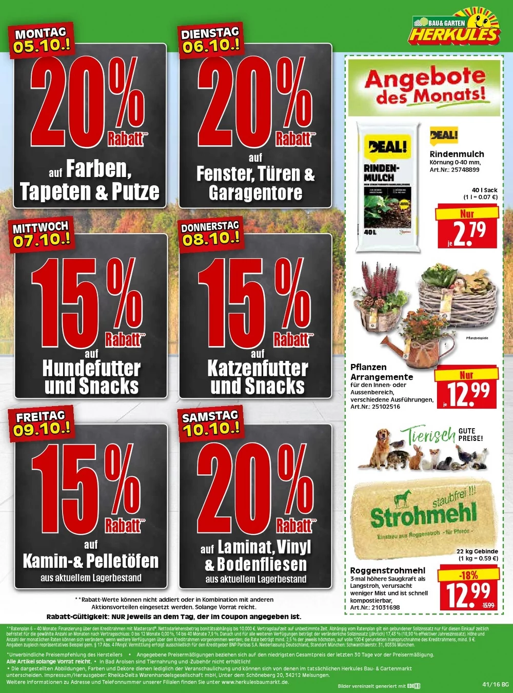 herkules baumarkt prospekt oktober 5 10 16