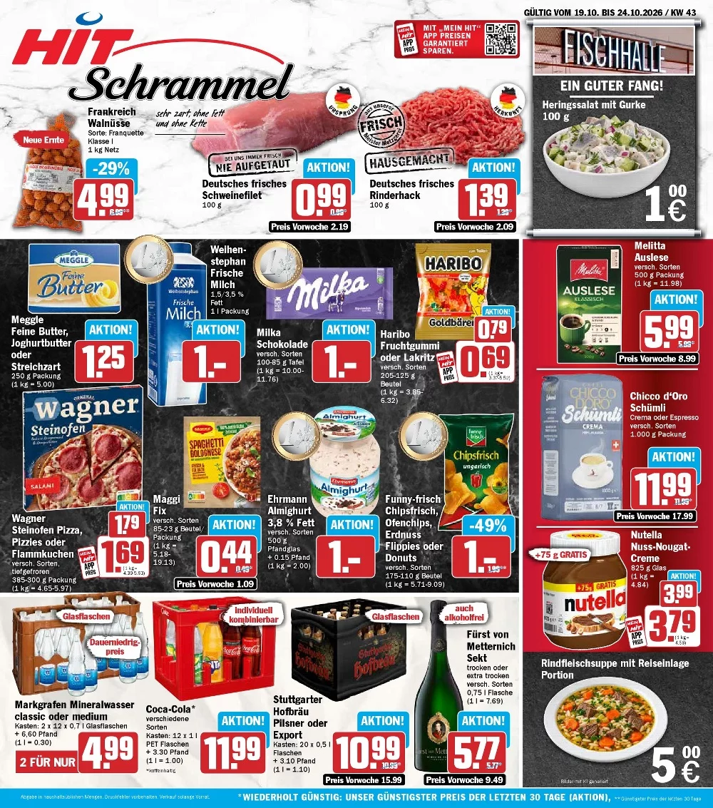 HIT Prospekt ab 19.10.2026 Angebote Blättern 1 hit prospekt kw-43