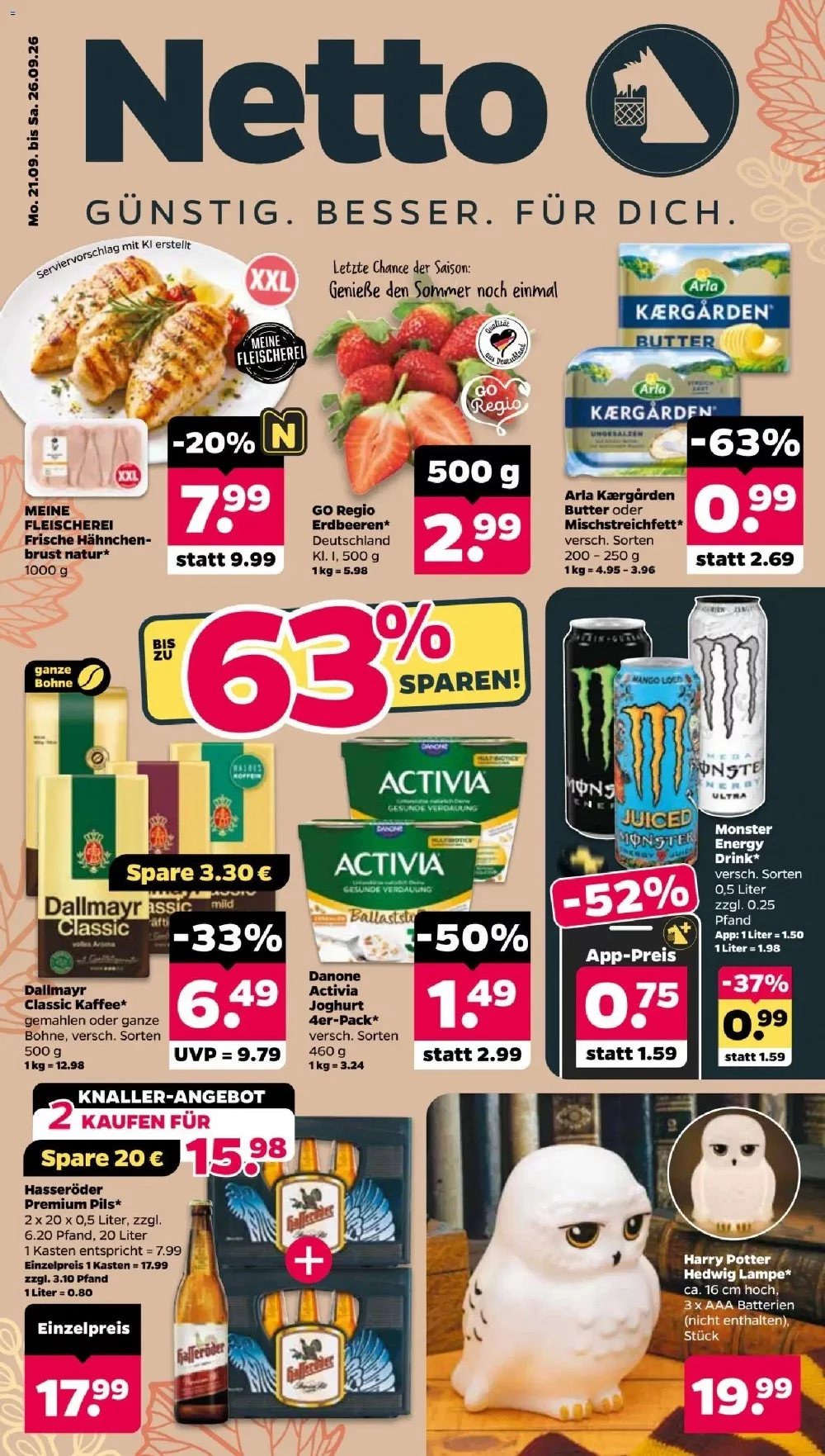 Netto Prospekt ab 21.09.2026 Angebote Blättern 1 netto prospekt kw-39