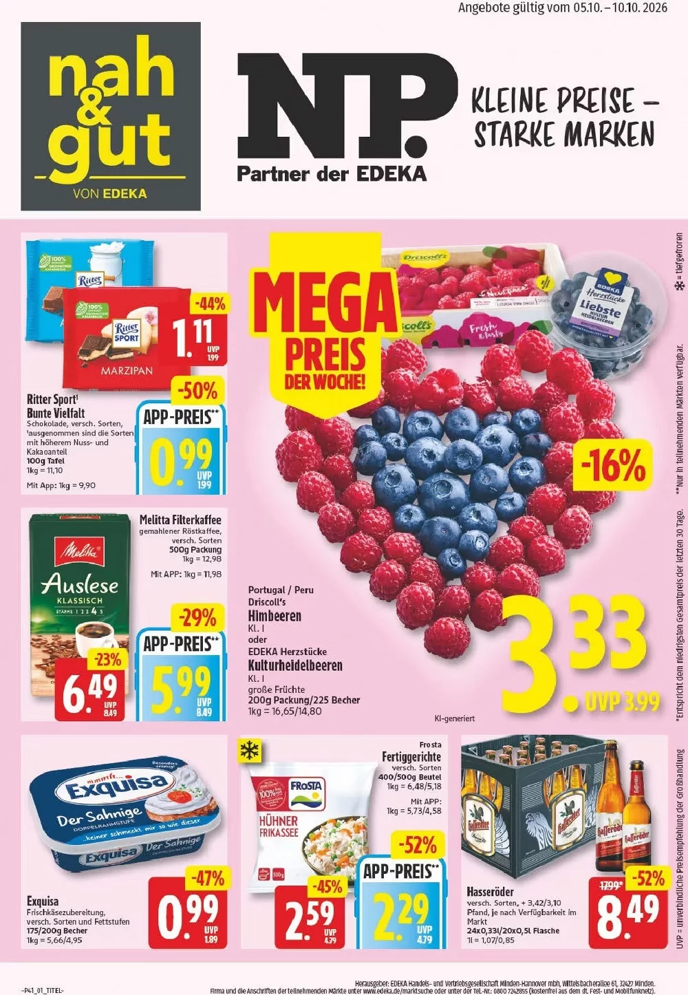 NP Discount Prospekt (Nah&Gut) ab 19.10.2026 Angebote Blättern 1 np prospekt kw-41