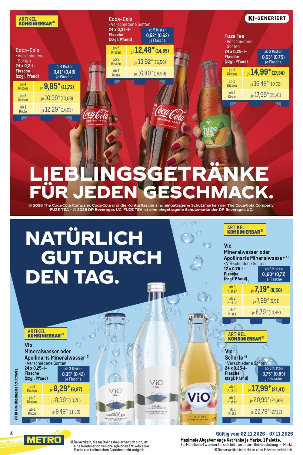 Metro Prospekt Food ab 02.11.2026 Angebote Blättern 4 METRO prospekt november 2 7 4