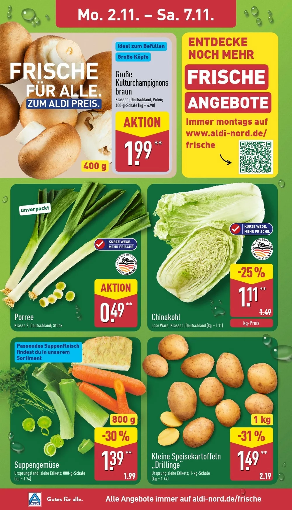 Aldi Nord Prospekt ab 02.11.2026 Angebote Blättern 2 aldi nord prospekt november 2 7 2