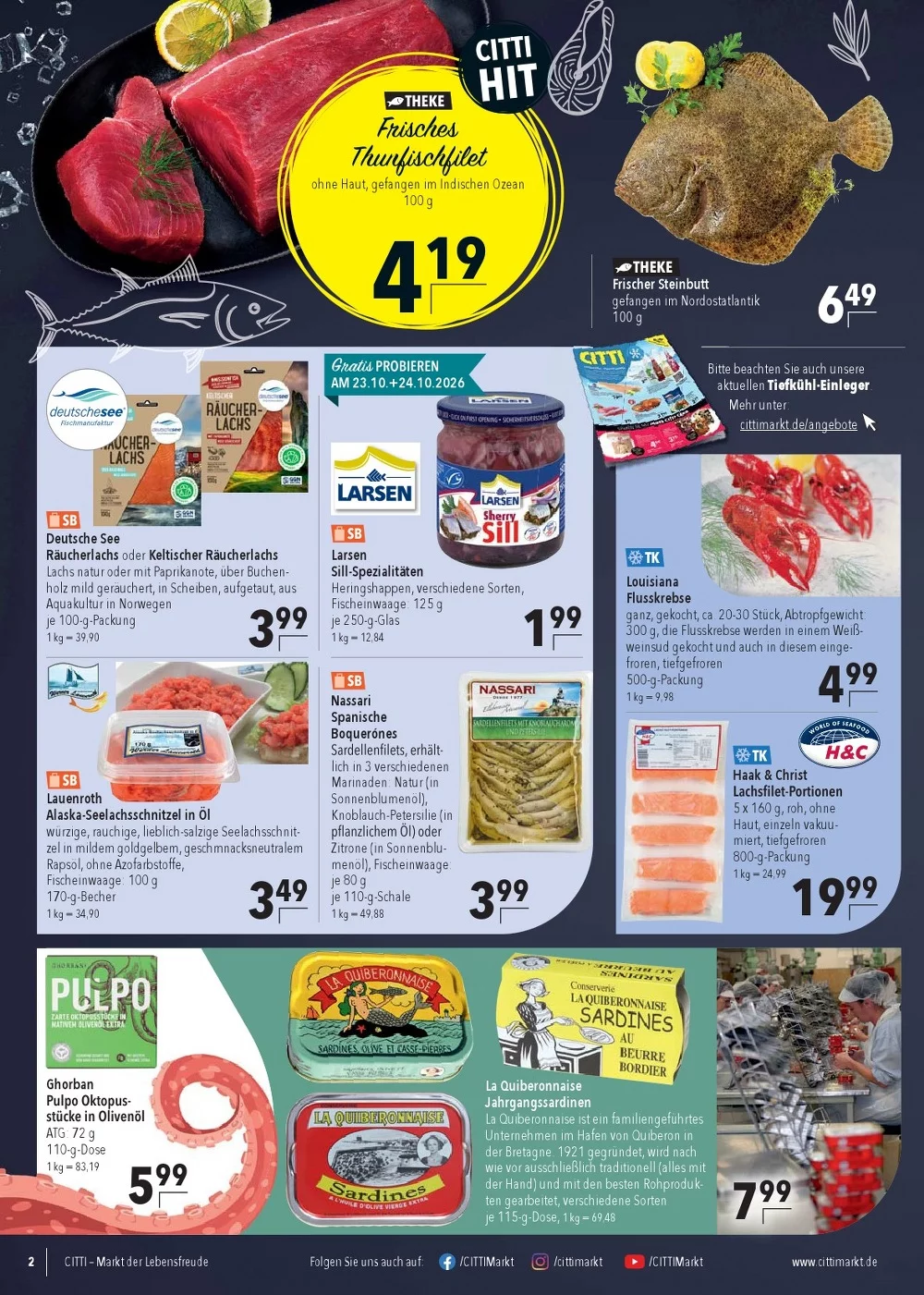 CITTI Markt Prospekt ab 21.10.2026 Angebote Blättern 2 citti prospekt oktober 21 28 2