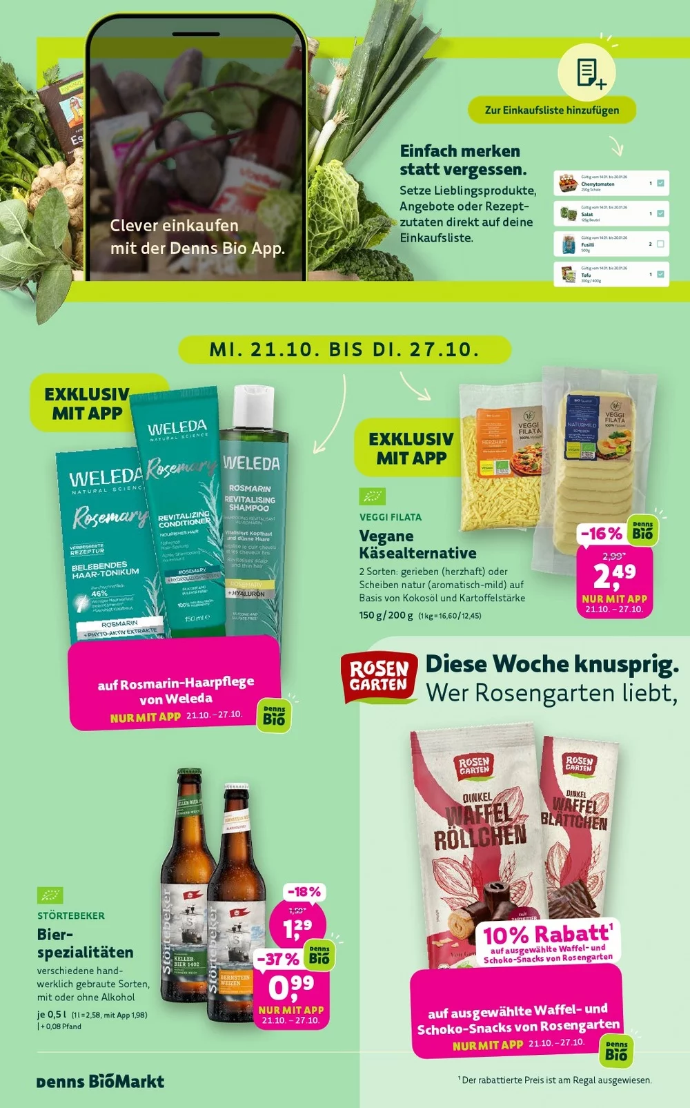 Denn's Biomarkt Prospekt ab 04.11.2026 Angebote Blättern 2 denns biomarkt prospekt oktober 22 2