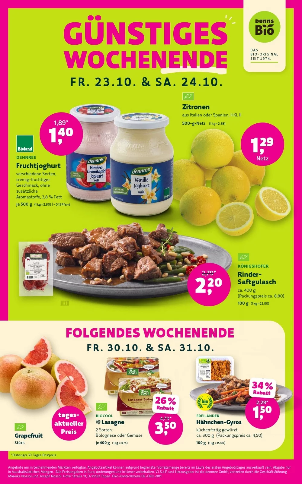 Denn's Biomarkt Prospekt ab 04.11.2026 Angebote Blättern 4 denns biomarkt prospekt oktober 22 4