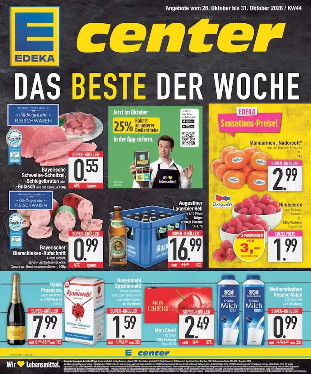 E Center Prospekt ab 26.10.2026 Angebote Blättern 1 edeka e center prospekt kw44 aktuell prospekt