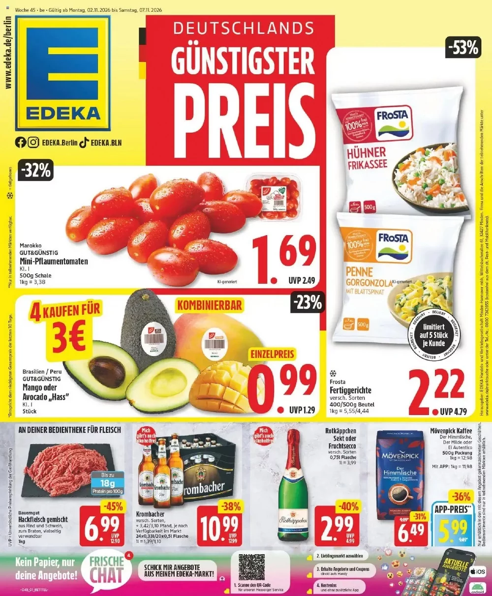 Edeka Prospekt ab 02.11.2026 nächste Woche Blättern 1 edeka prospekt kw-45