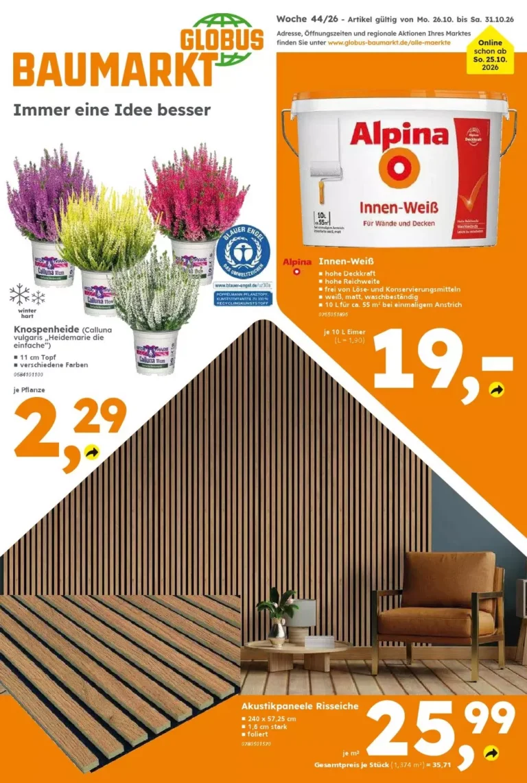 globus baumarkt prospekt kw44 aktuell