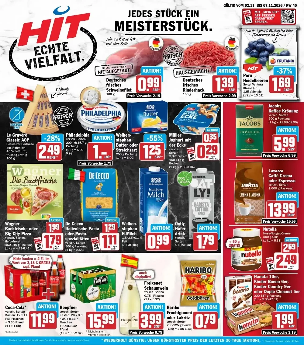HIT Prospekt ab 02.11.2026 Angebote Blättern 1 hit prospekt kw-45