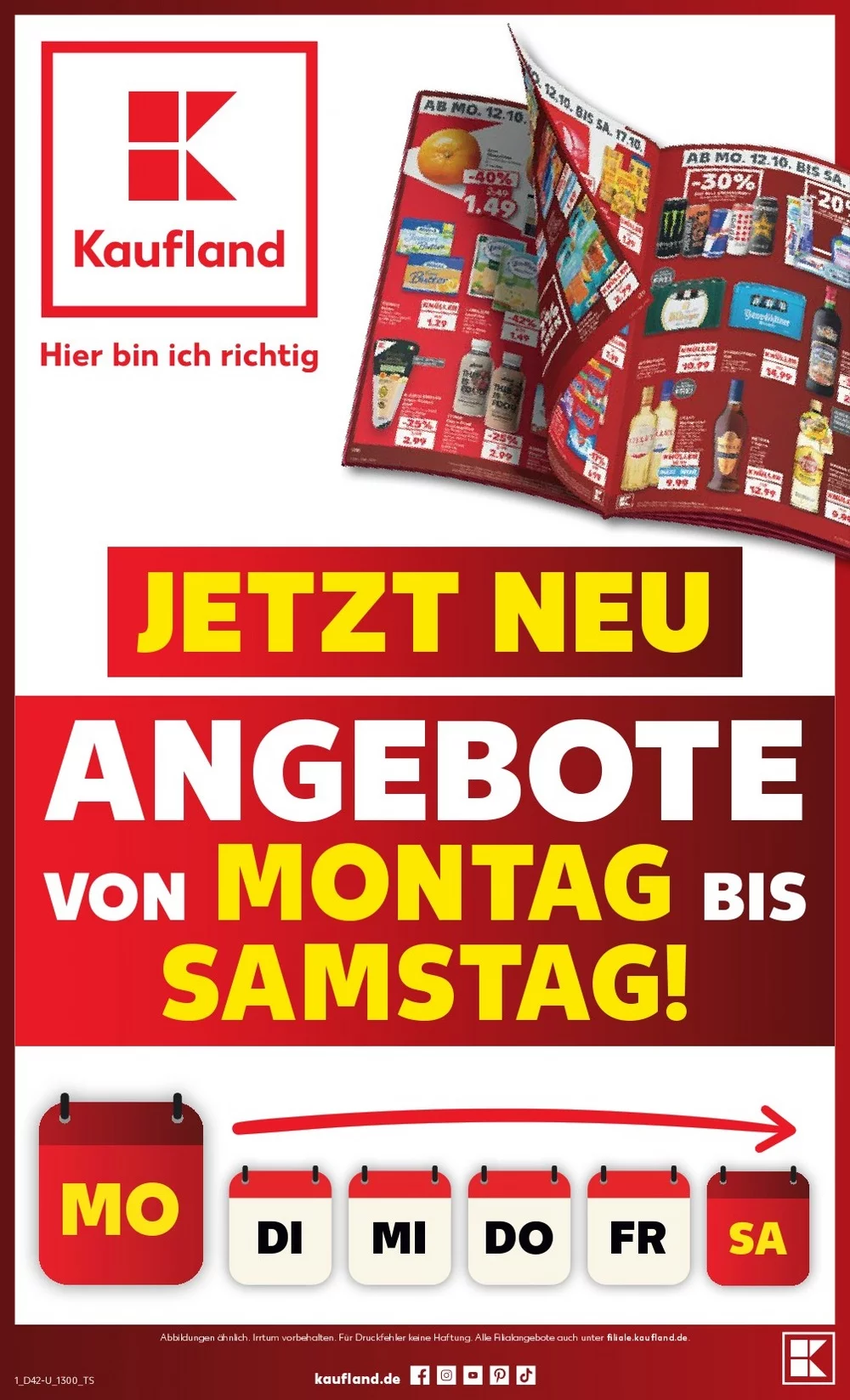 Kaufland Prospekt Neu ab 15.10.2026 nächste Woche Blättern 1 kaufland prospekt kw-42