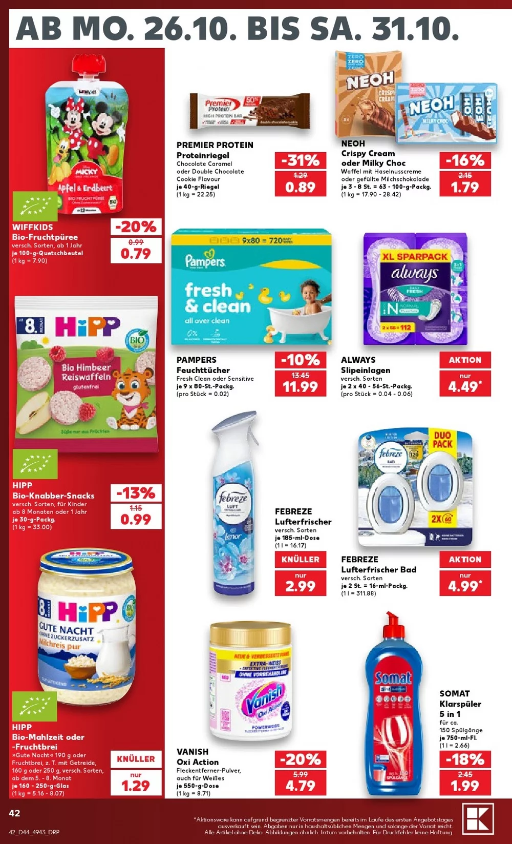 kaufland prospekt oktober 26 31 42