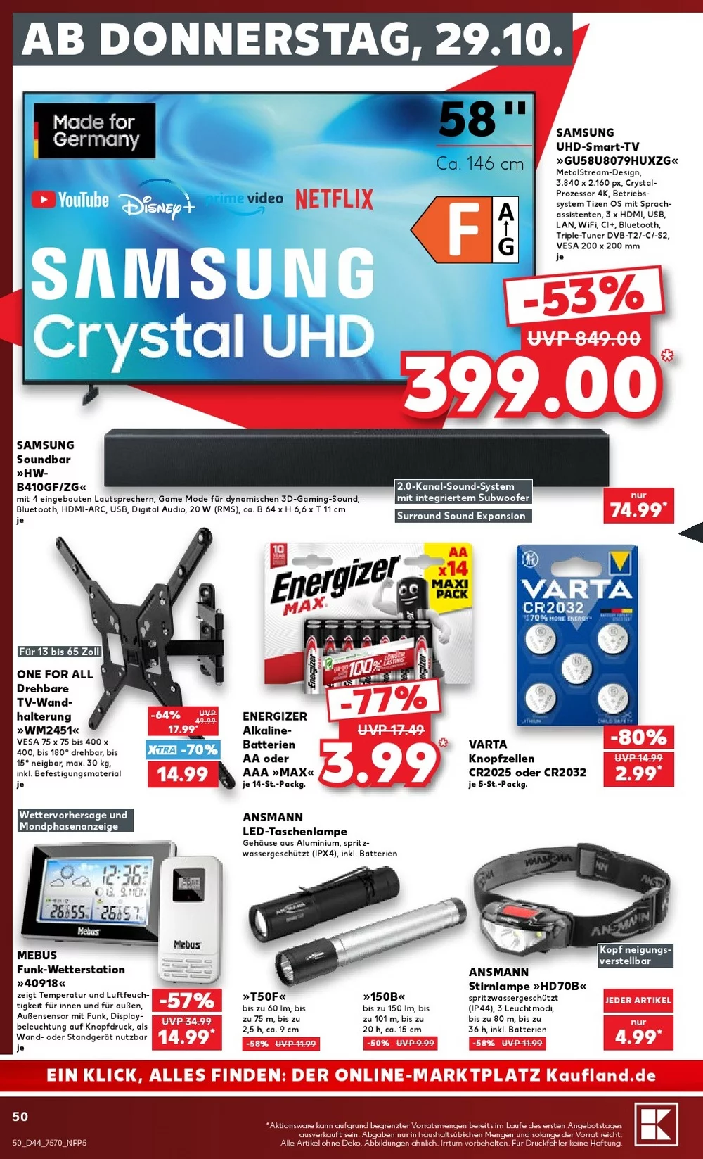 kaufland prospekt oktober 26 31 50