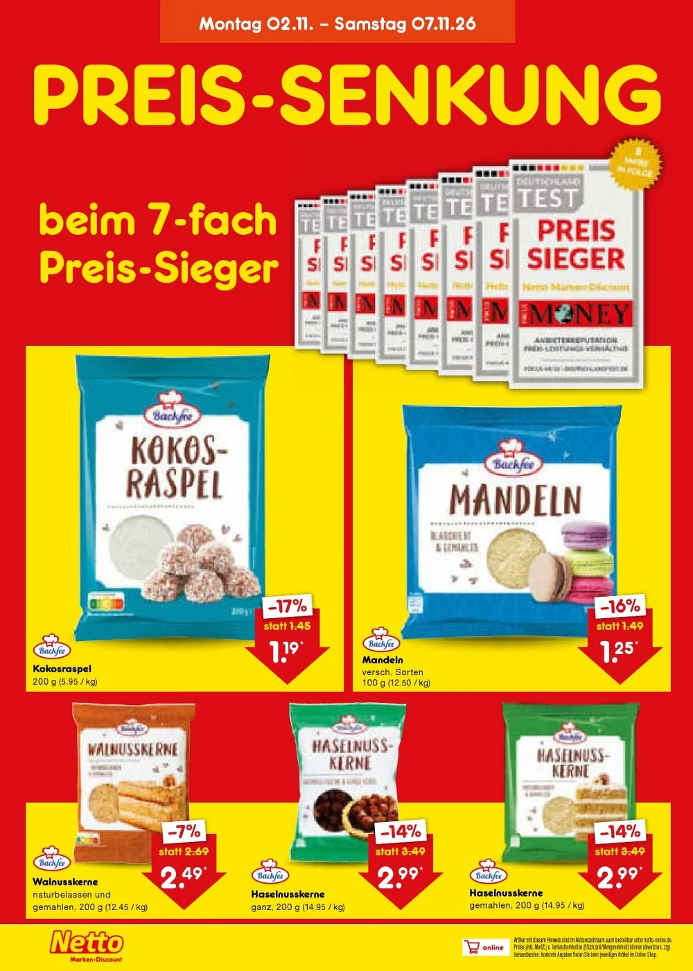 Netto Marken-Discount Prospekt ab 02.11.2026 nächste Woche Blättern 4 netto marken prospekt november 2 7 4