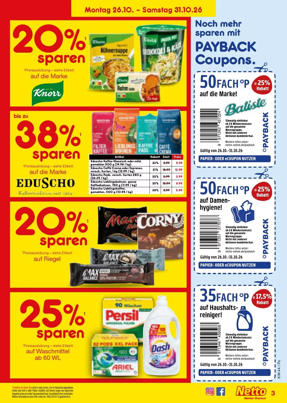 Netto Marken-Discount Prospekt ab 26.10.2026 Angebote Blättern ...