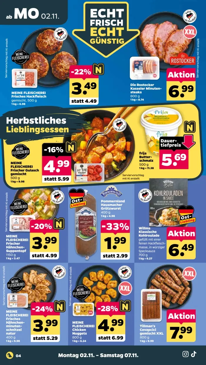 Netto Prospekt ab 02.11.2026 Angebote Blättern 4 netto prospekt november 2 7 4