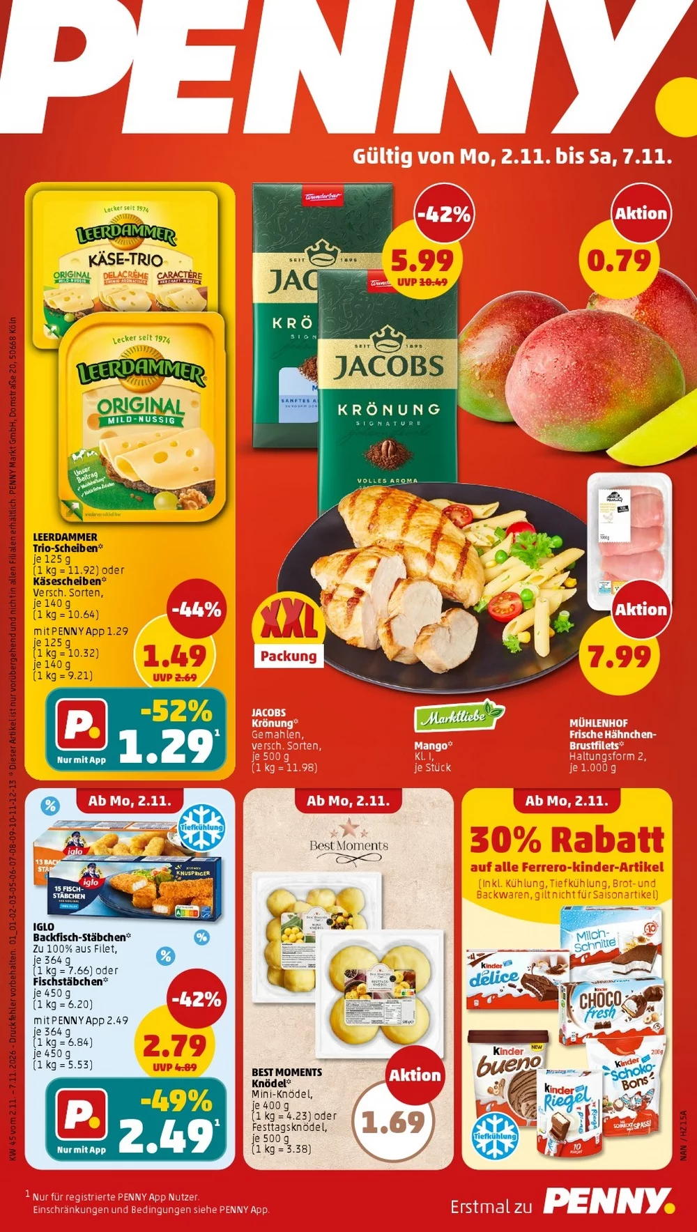 Penny Prospekt Neu ab 02.11.2026 nächste Woche Blättern 1 penny prospekt kw-45