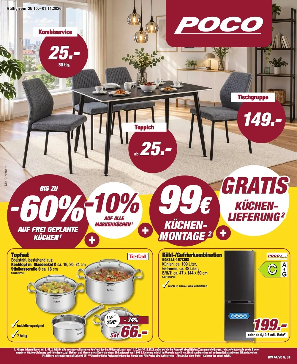 POCO Prospekt (online) ab 26.10.2026 nächste woche 1 poco prospekt kw-44