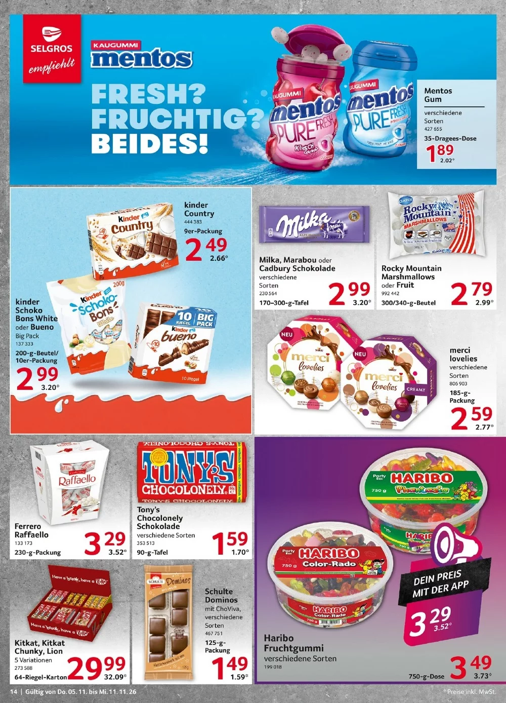 selgros food prospekt november 5 11 14